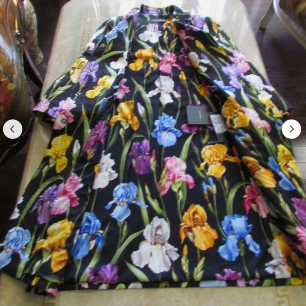 Dolce & Gabbana Floral Coat - Black and Multicolor - Picture 4 of 6